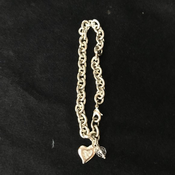 Silver Tone Hoop Earring & Bracelet Set - Picture 5 of 10